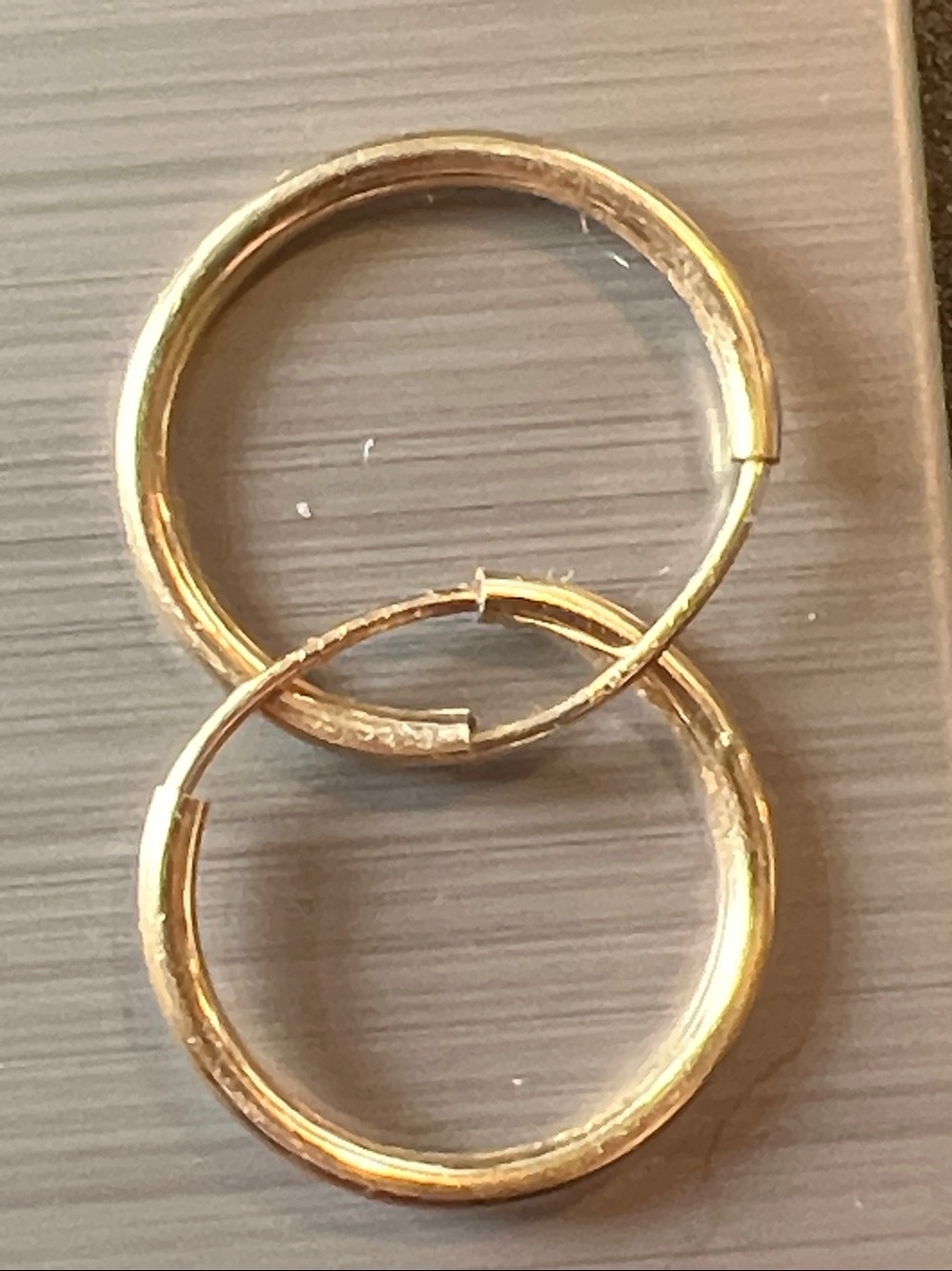 14k 585 Vintage gold hoop earrings